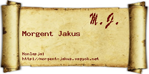 Morgent Jakus névjegykártya
